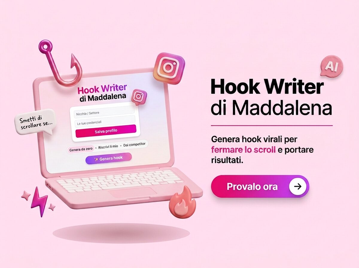 Hook Writer di Maddalena — Software AI per Hook Virali